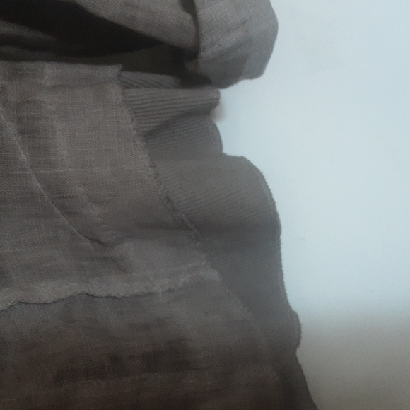 Inzio 100% Linen With Cotton Hem Zippered Lightweight Jacket Sz S - Picture 8 of 8